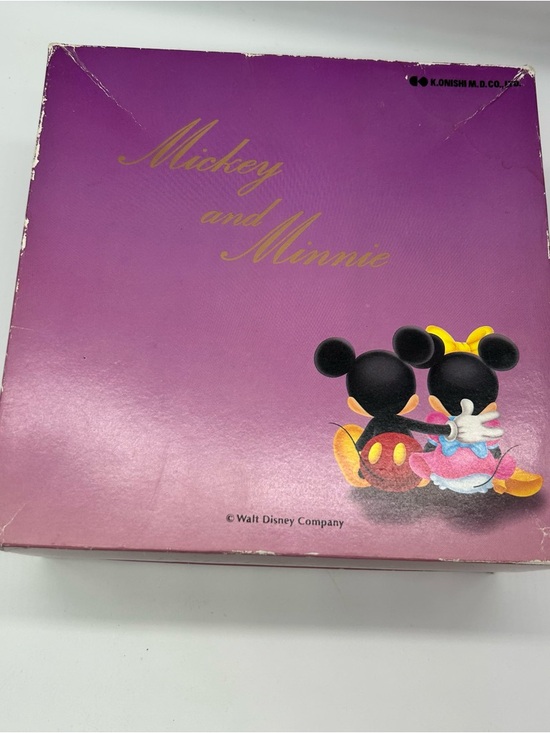 VTG Disney Mickey & Minnie 3D Figure Stem Wine Glass Set w/ Box Disney Wedding - Picture 13 of 16
